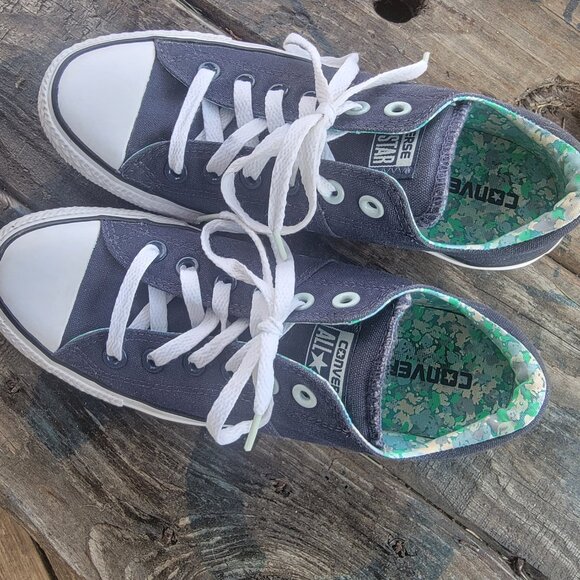 WOMENS CONVERSE CHUCK TAYLOR ALL STAR MADISON OX NAVY SNEAKER SIZE 8 - Picture 4 of 12